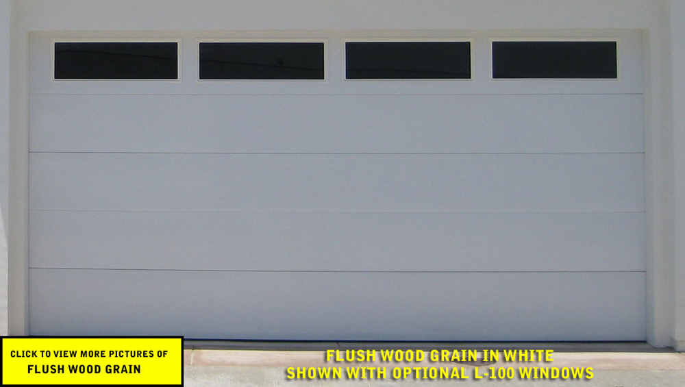 Flush Wood Grain Garage Door