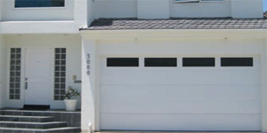 Flush Woodgrain Texture Garage Door