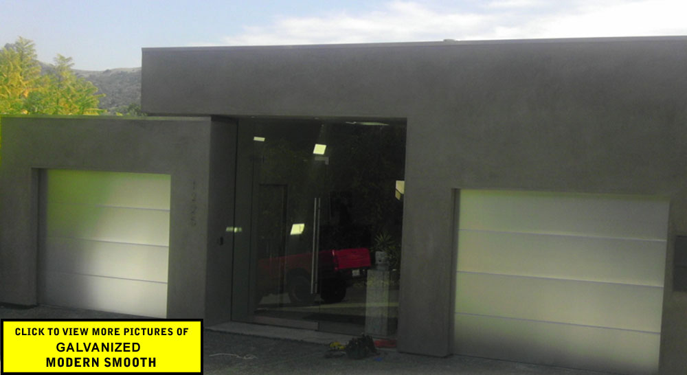 Galvanized Modern Smooth Garage Door
